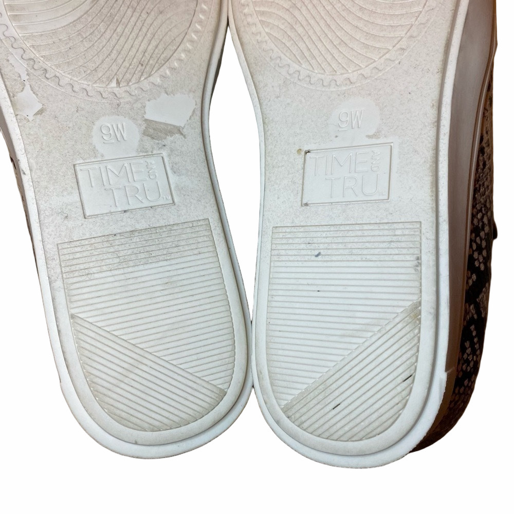TIME & TRU Snake Print Zip Women's Size 9 Wedges - Picture 14 of 14